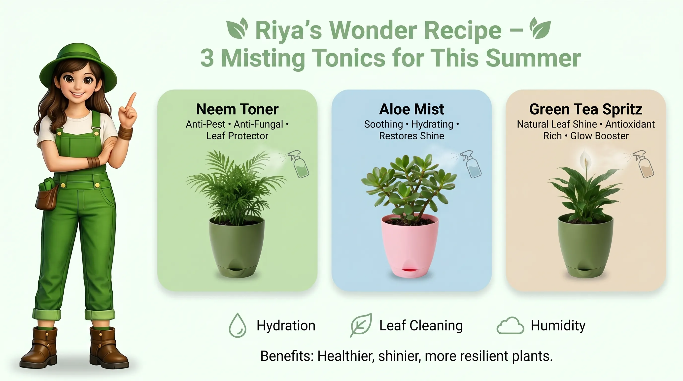 3 Misting Tonics for This Summer for the extra glow on leaves