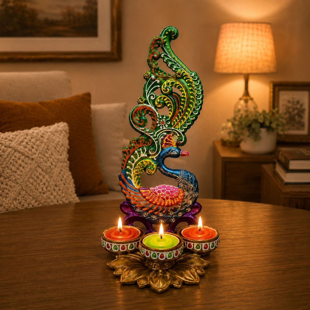 Peacock Tea Lights