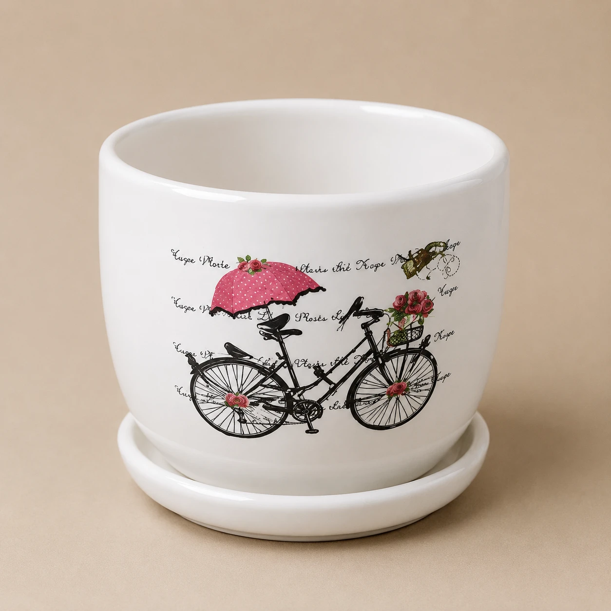 Printed-Paris Bicycle Planter