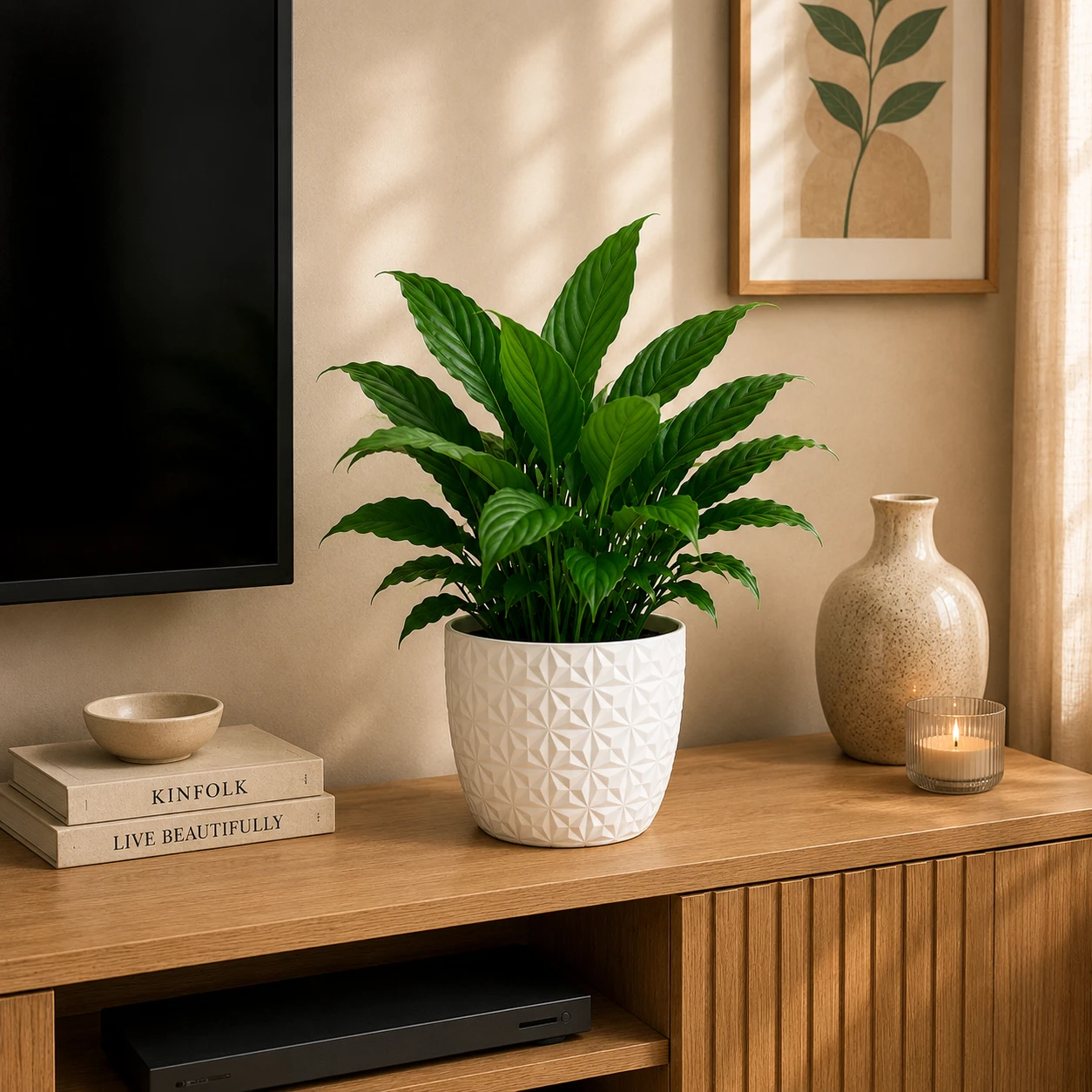 Peace Lily in Diamond